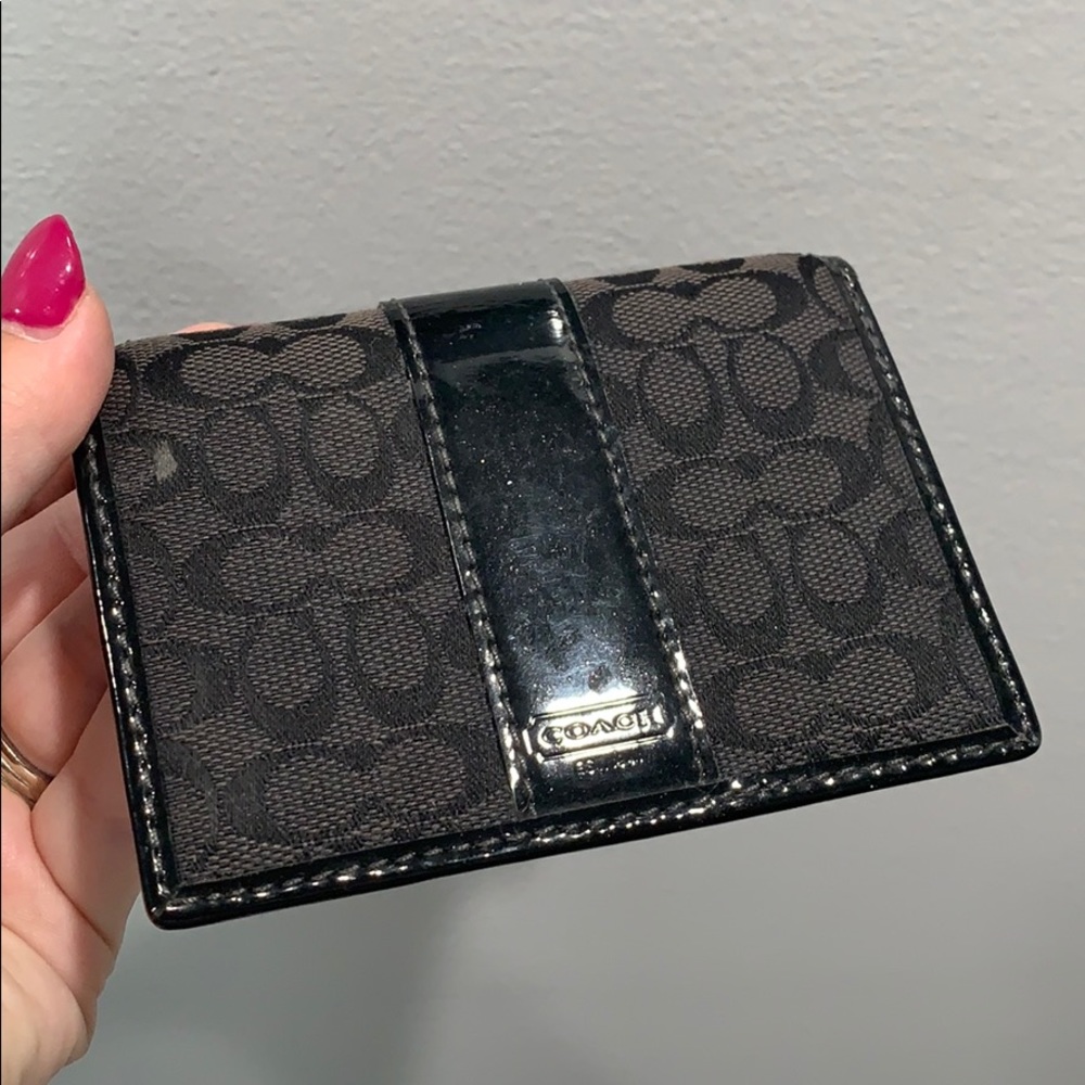 Coach mini wallet ID holder